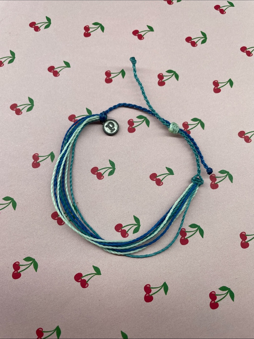 Pura Vida Multistrand Blue & Teal String Bracelet